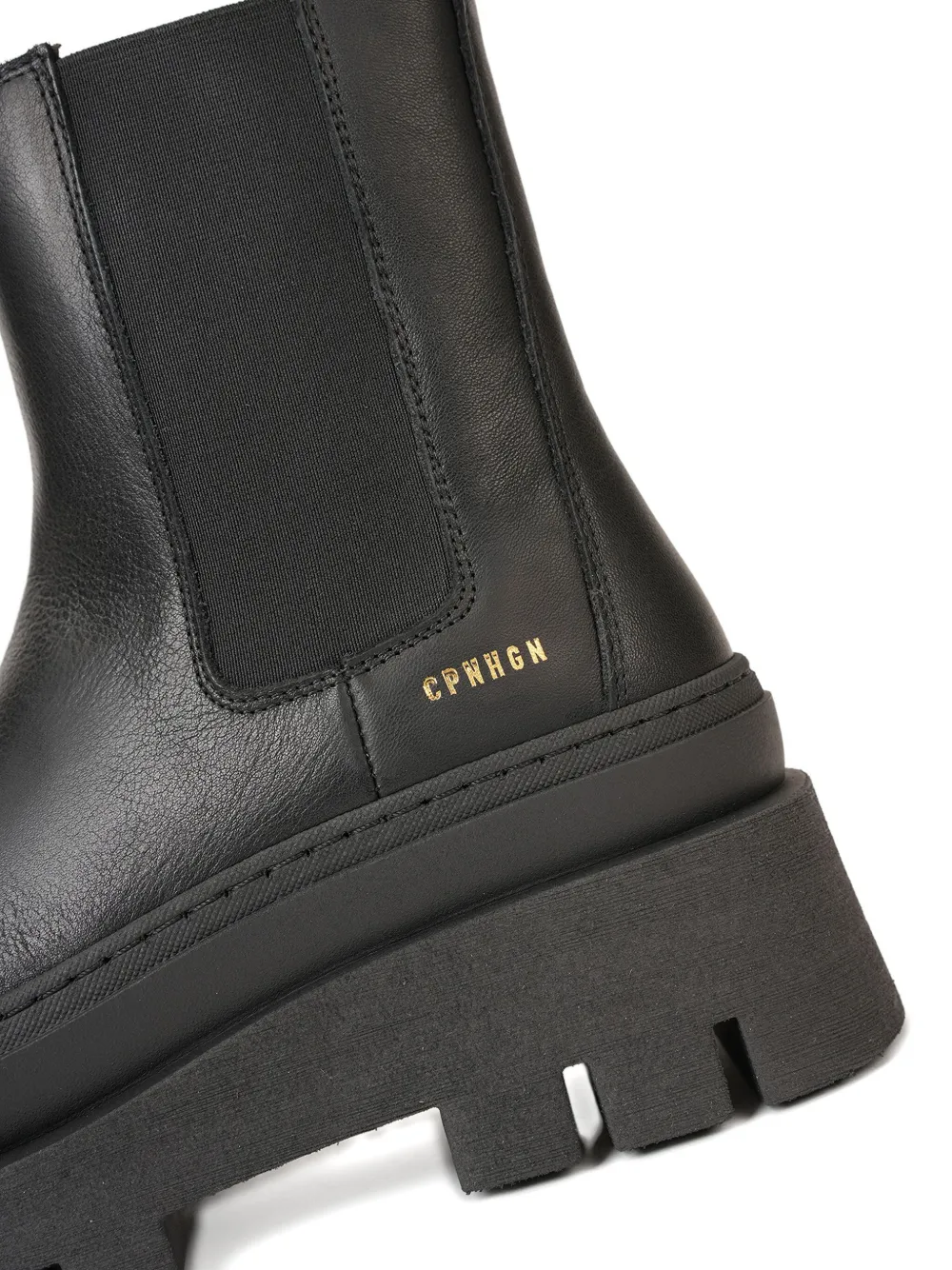 Copenhagen Studios Enkellaarzen met logoprint Zwart