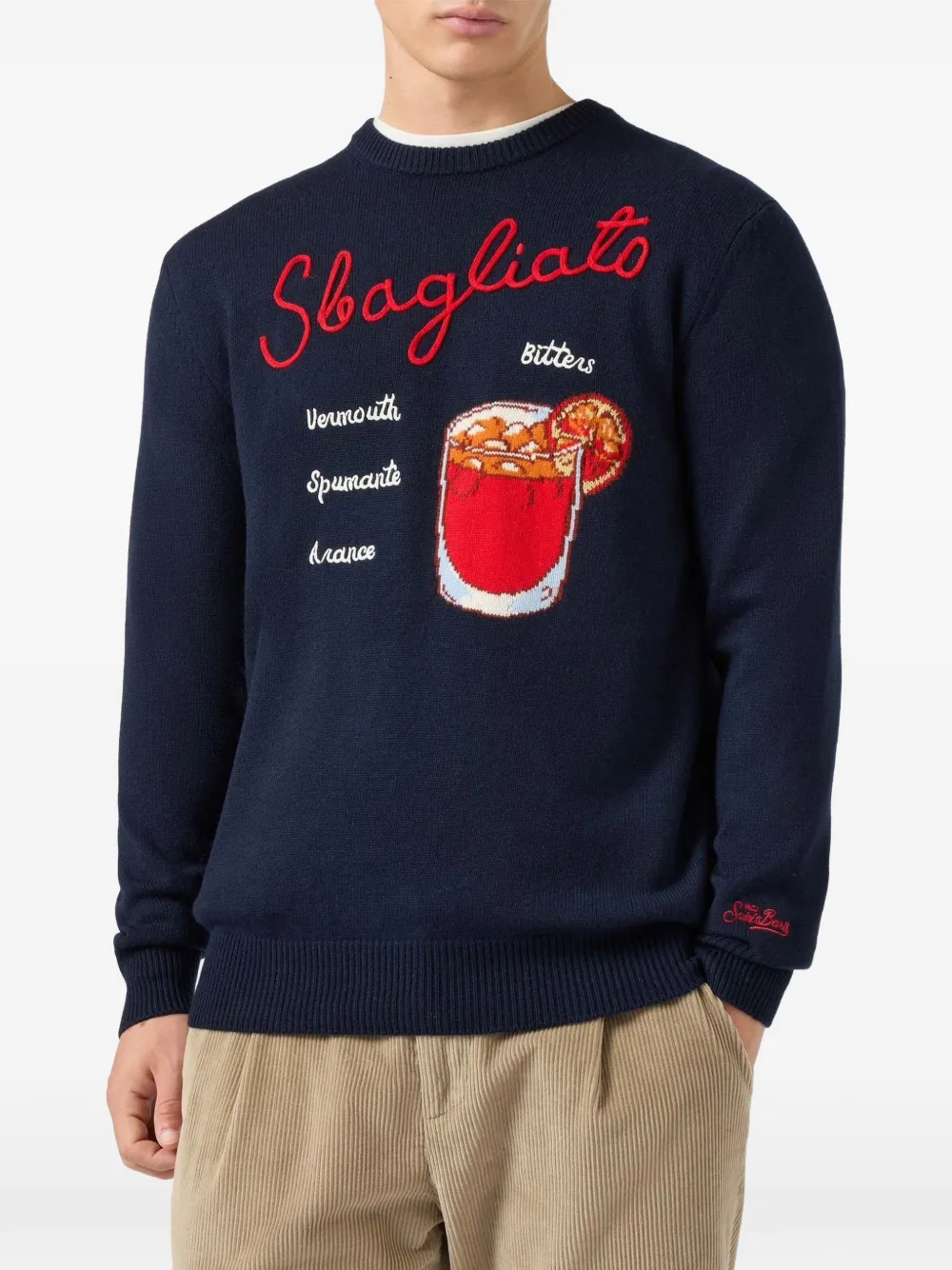 MC2 Saint Barth graphic-print crew-neck sweater - Blauw