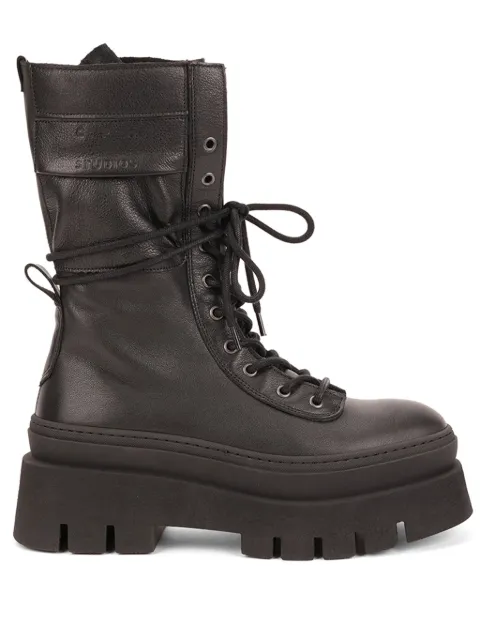 Copenhagen Studios lace-up ankle-length combat boots