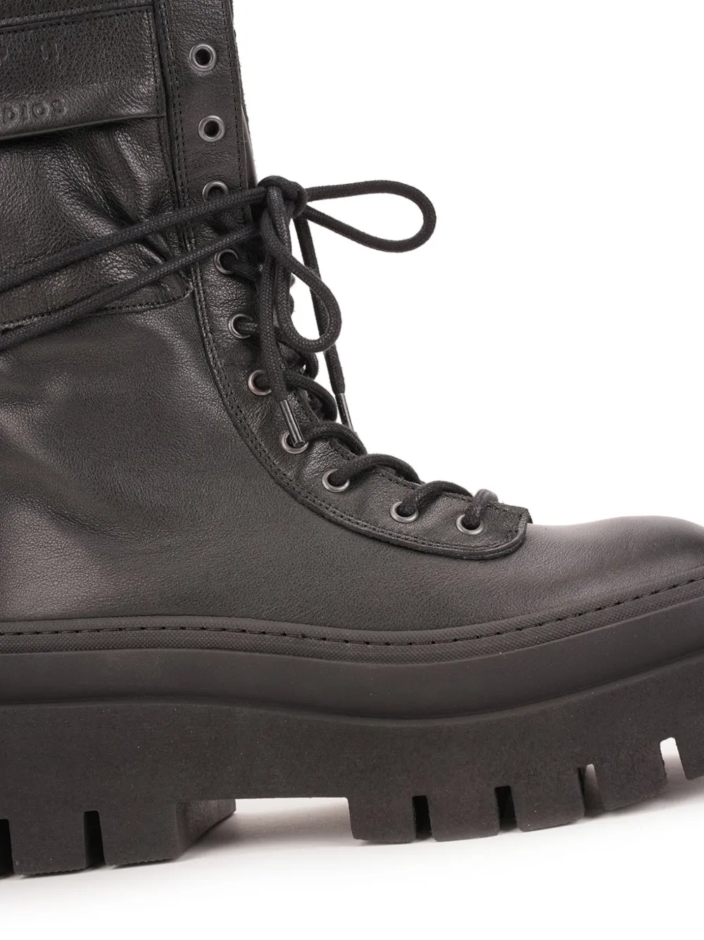 Copenhagen Studios Enkellaarzen met veters Zwart