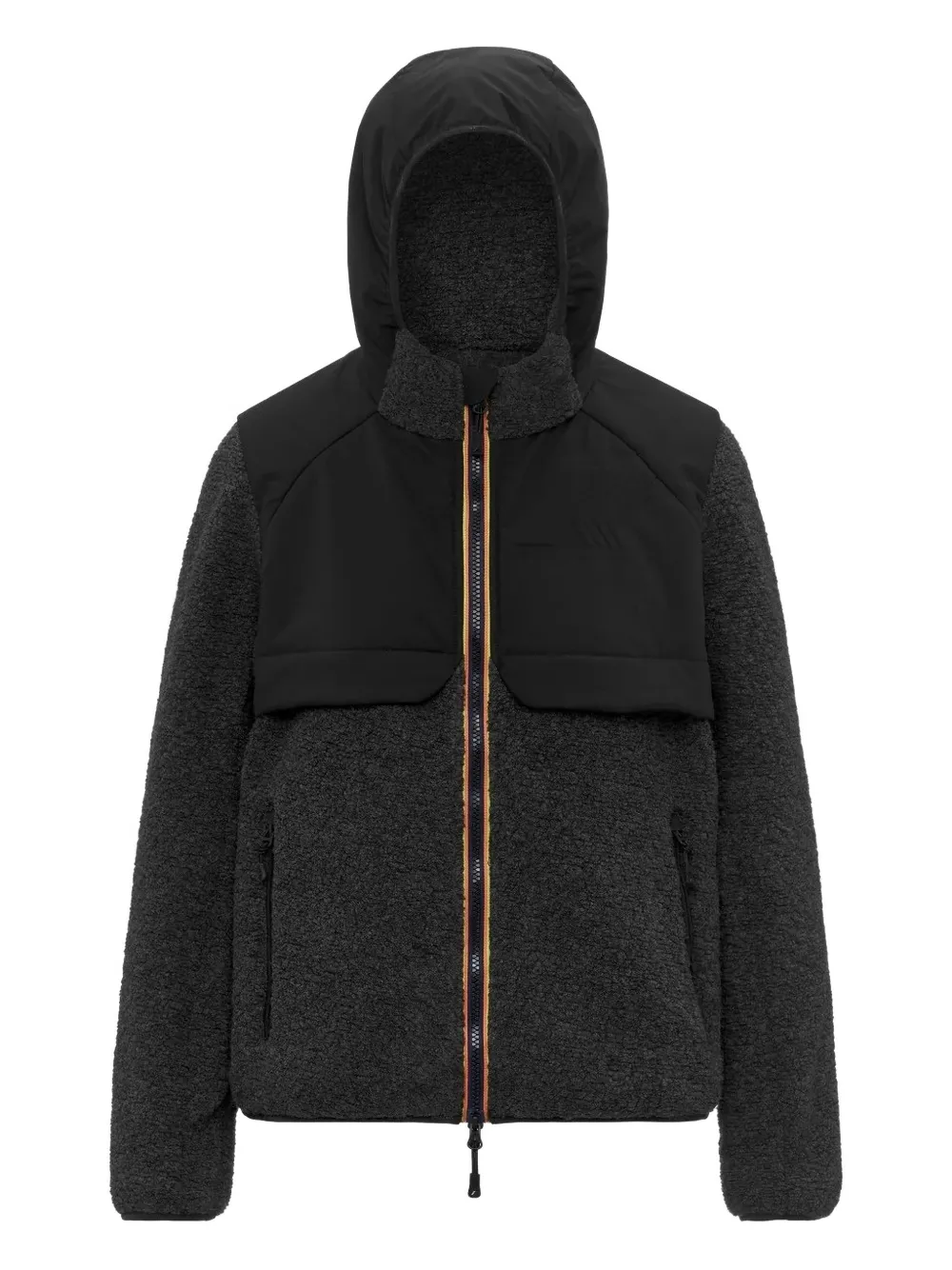 K-Way hooded panelled jacket - Nero