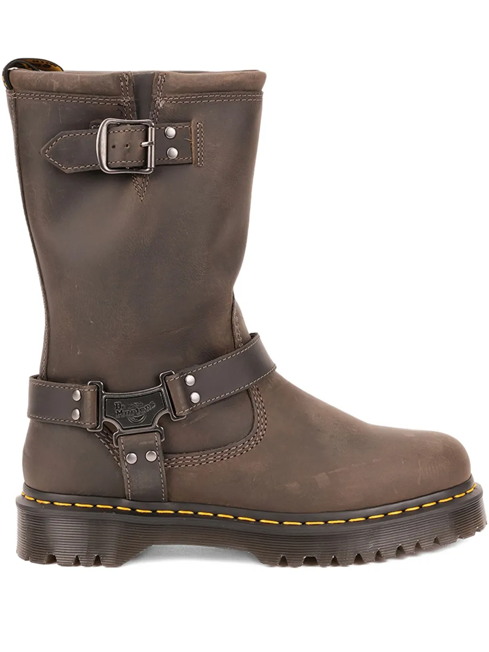Dr. Martens Biker boots met gespbandje Grijs