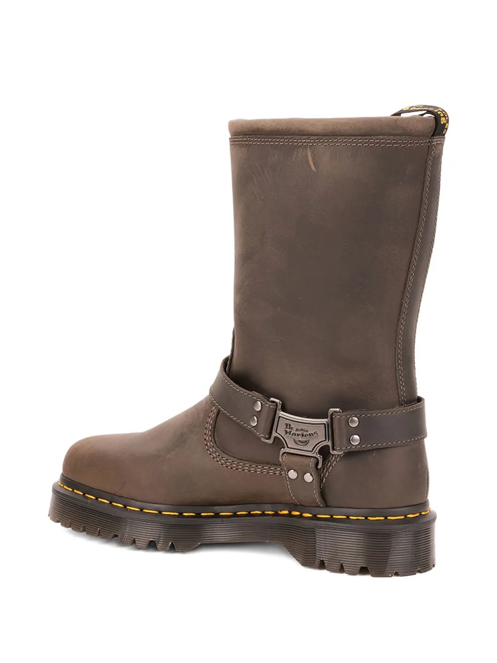 Dr. Martens Biker boots met gespbandje Grijs