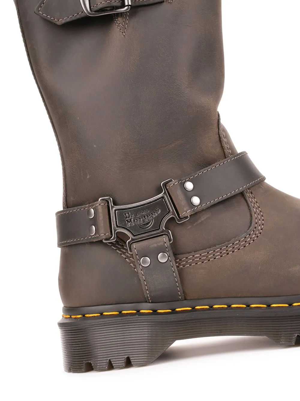 Dr. Martens Biker boots met gespbandje Grijs