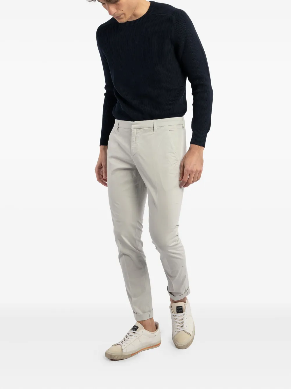 DONDUP Broek met riemlussen - Beige