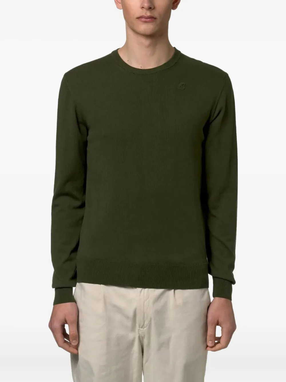 K-Way Sebastien katoenen sweater met ronde hals - Groen