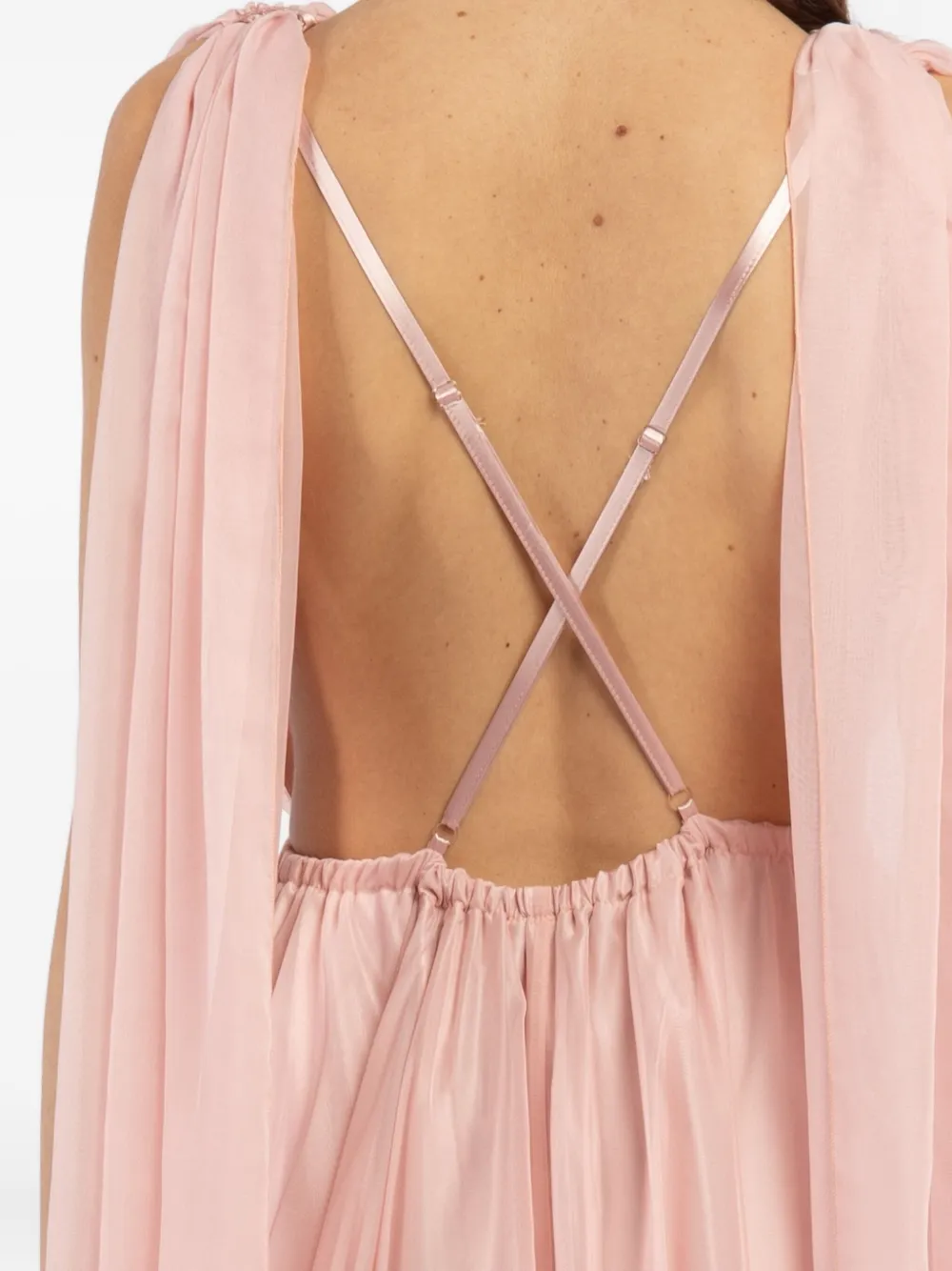 ACTUALEE Gedrapeerde maxi-jurk Roze