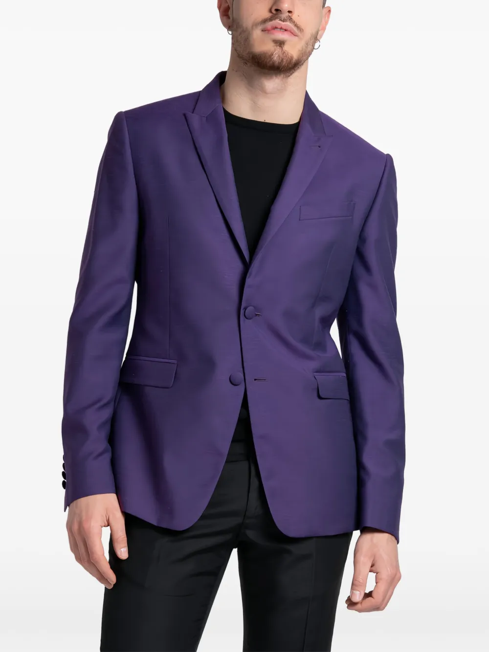 Reveres 1949 notched-lapels blazer | Purple | Image 1