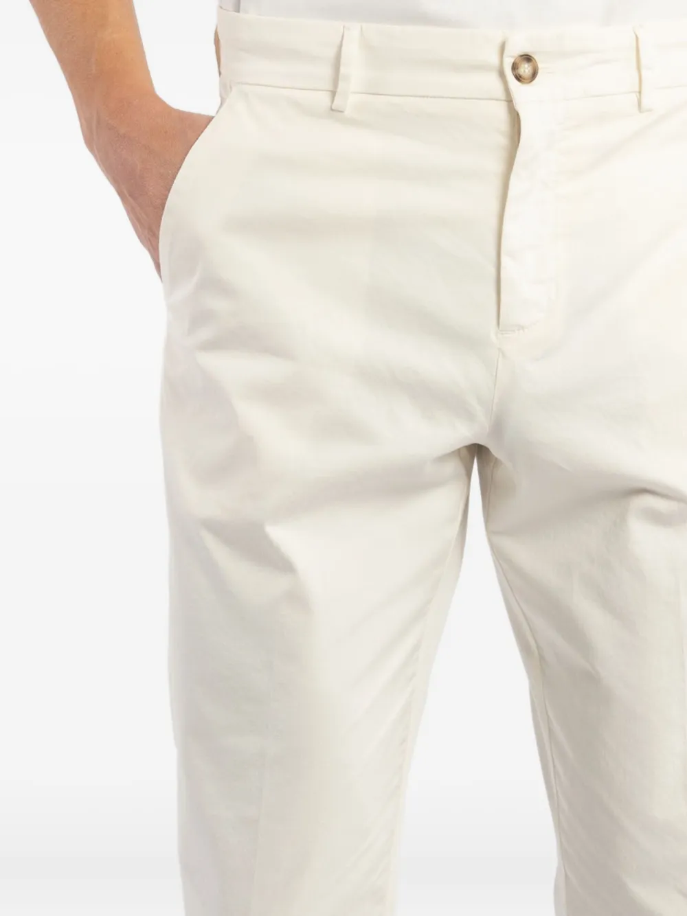 Cruna Button-fastening Trousers In White