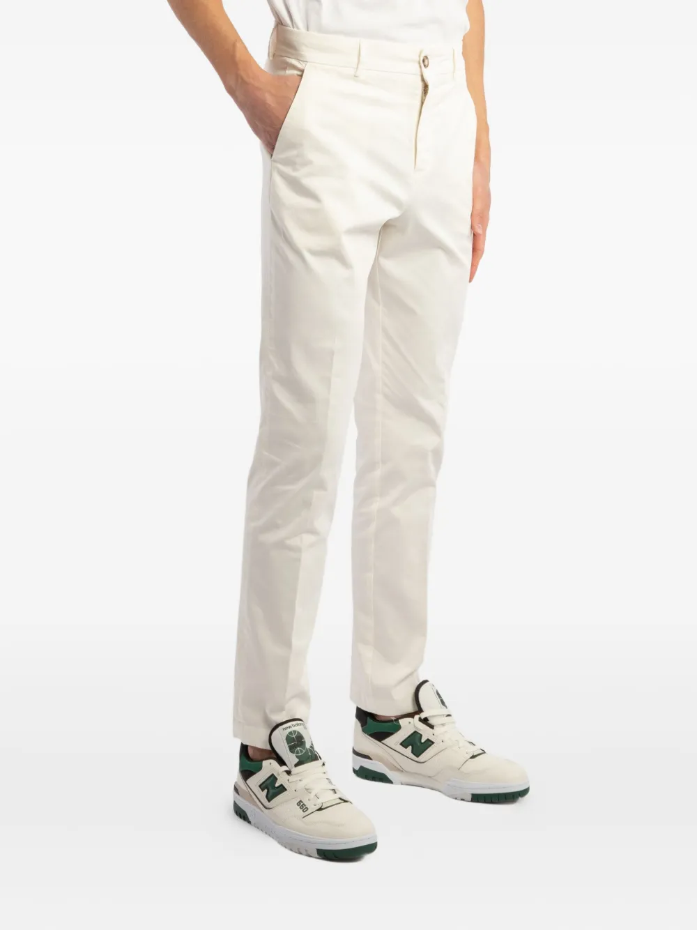 Cruna Button-fastening Trousers In White