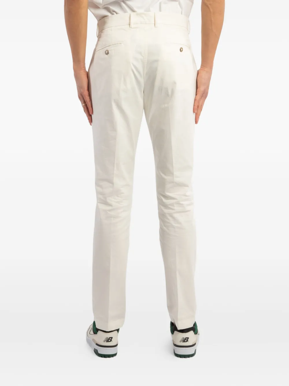 Cruna Button-fastening Trousers In White