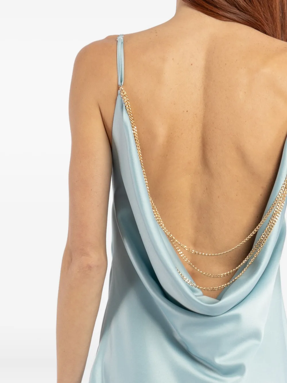 ACTUALEE Maxi-jurk met kettingdetail Blauw