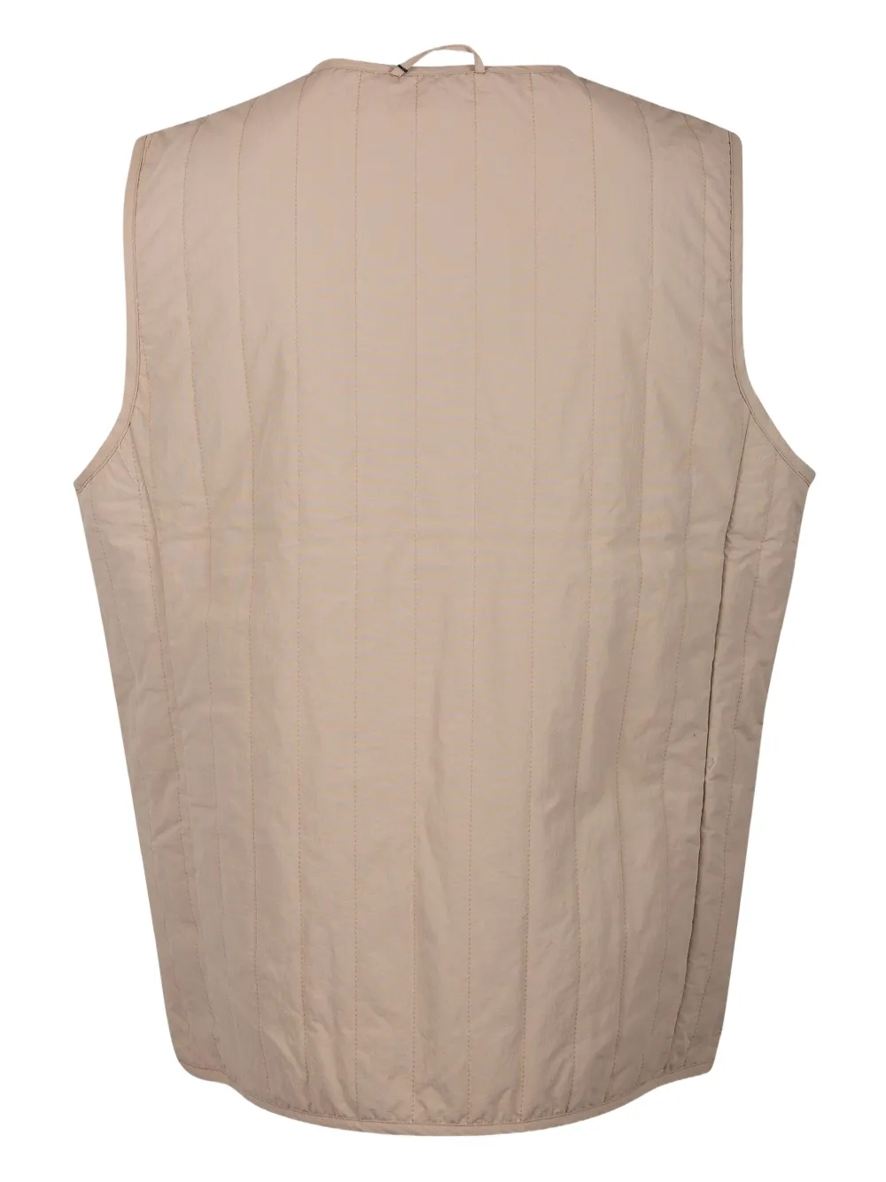 Selected Quilted Button Gilet In Brown