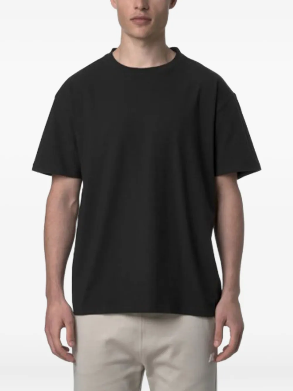 K-Way Fantome geribbeld katoenen T-shirt - Zwart