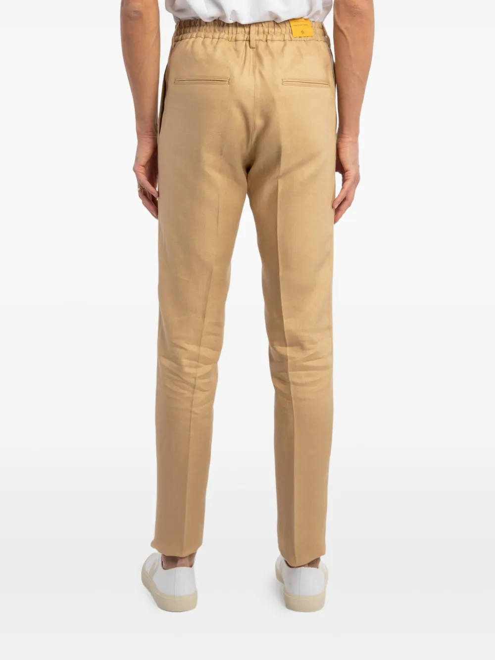 Tagliatore Plooibroek met trekkoord Beige