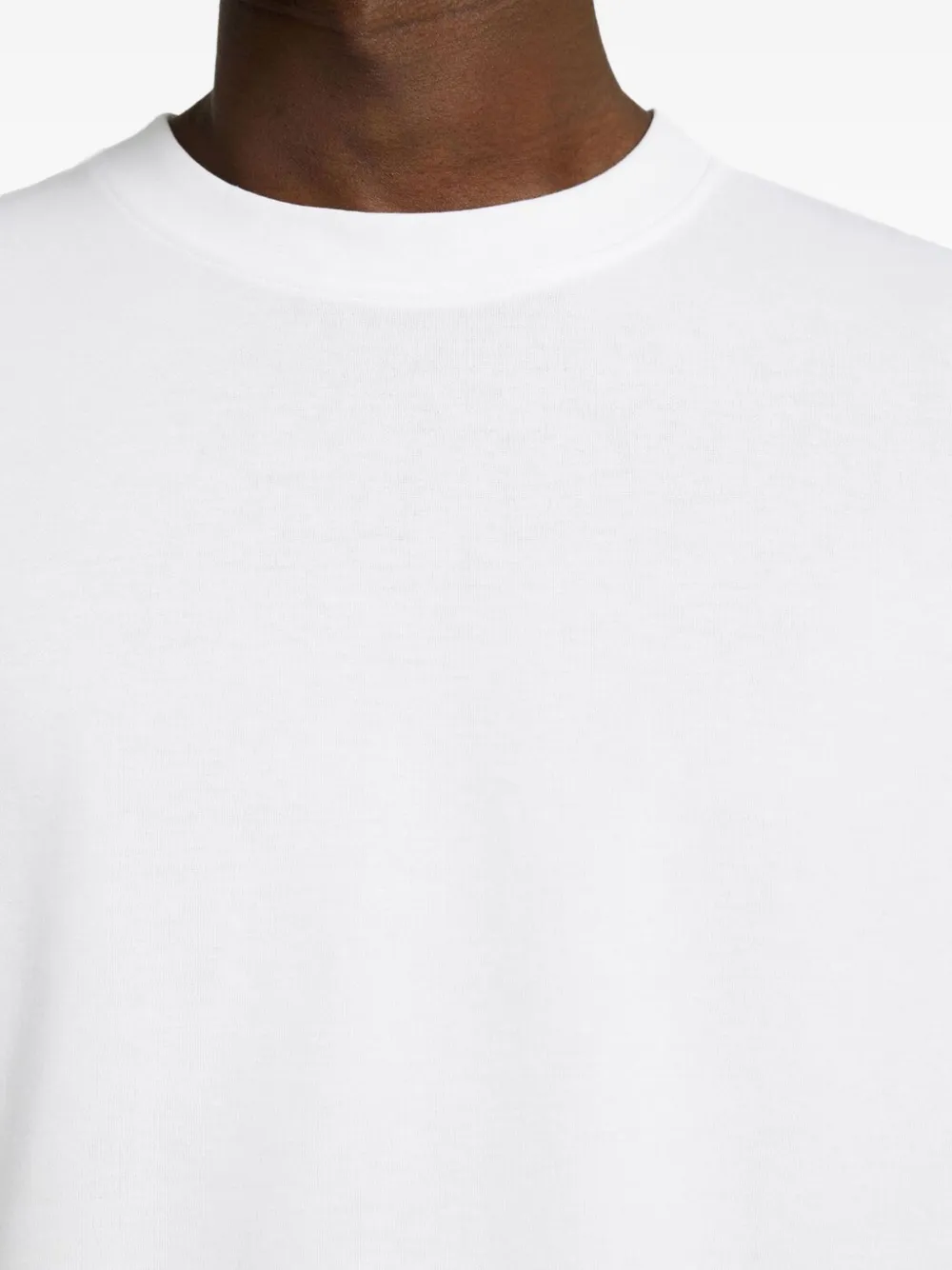 Selected Long-sleeve Crew-neck T-shirt In White