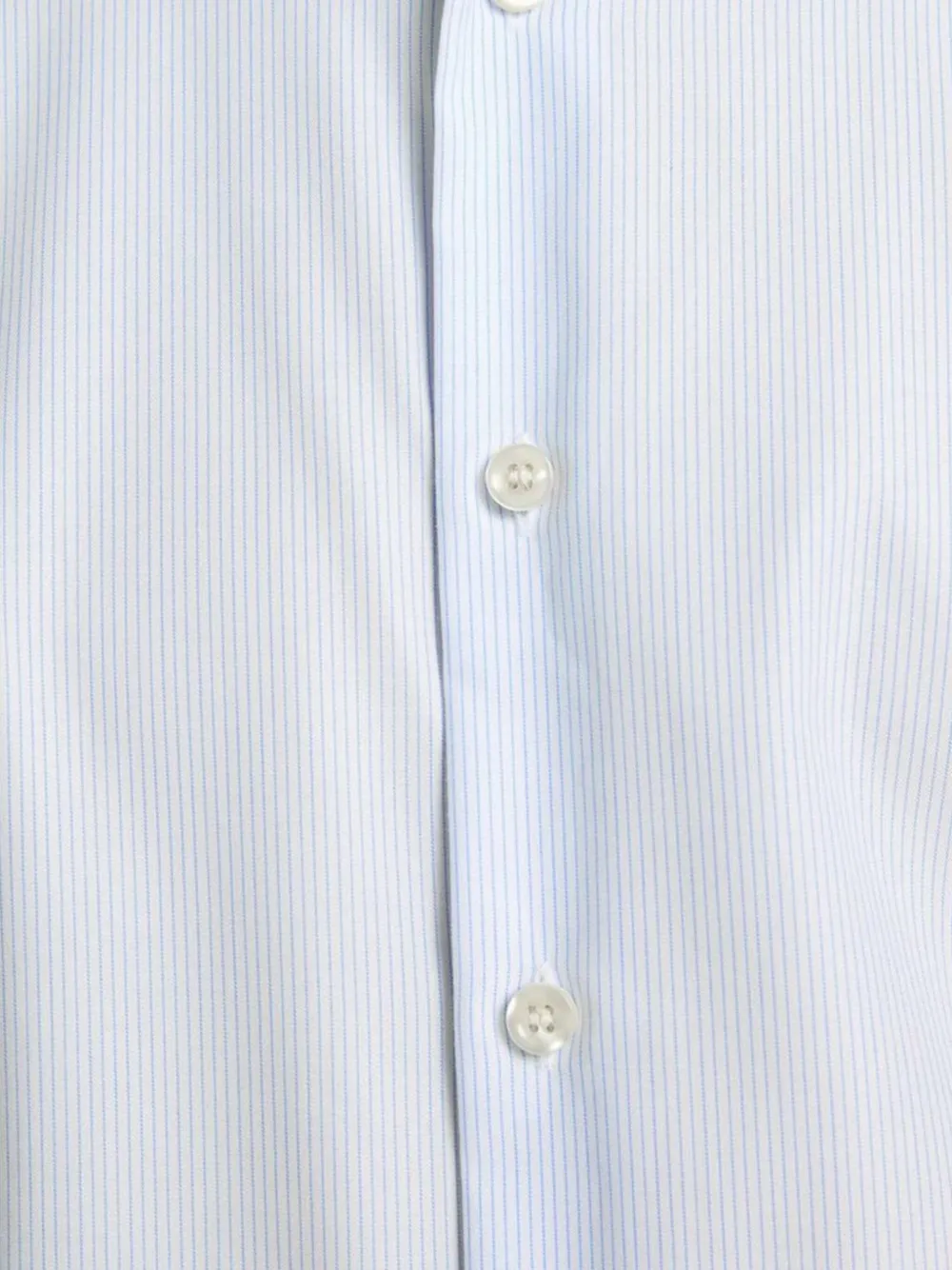 Selected Long-sleeved Cotton Shirt In Blue