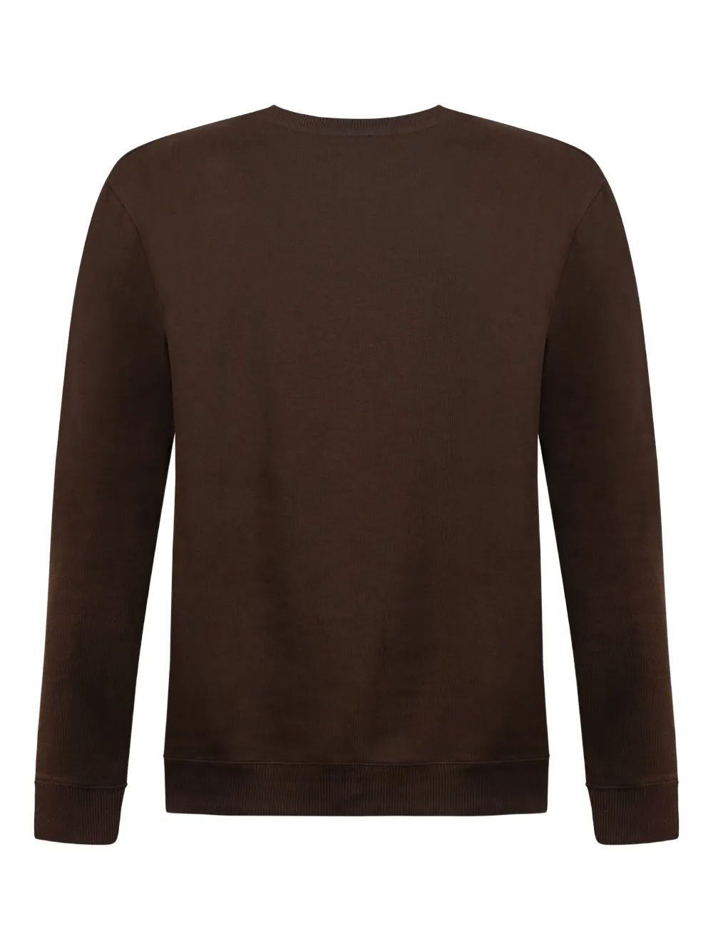 Dondup Embroidered Logo Cotton Sweatshirt In Brown