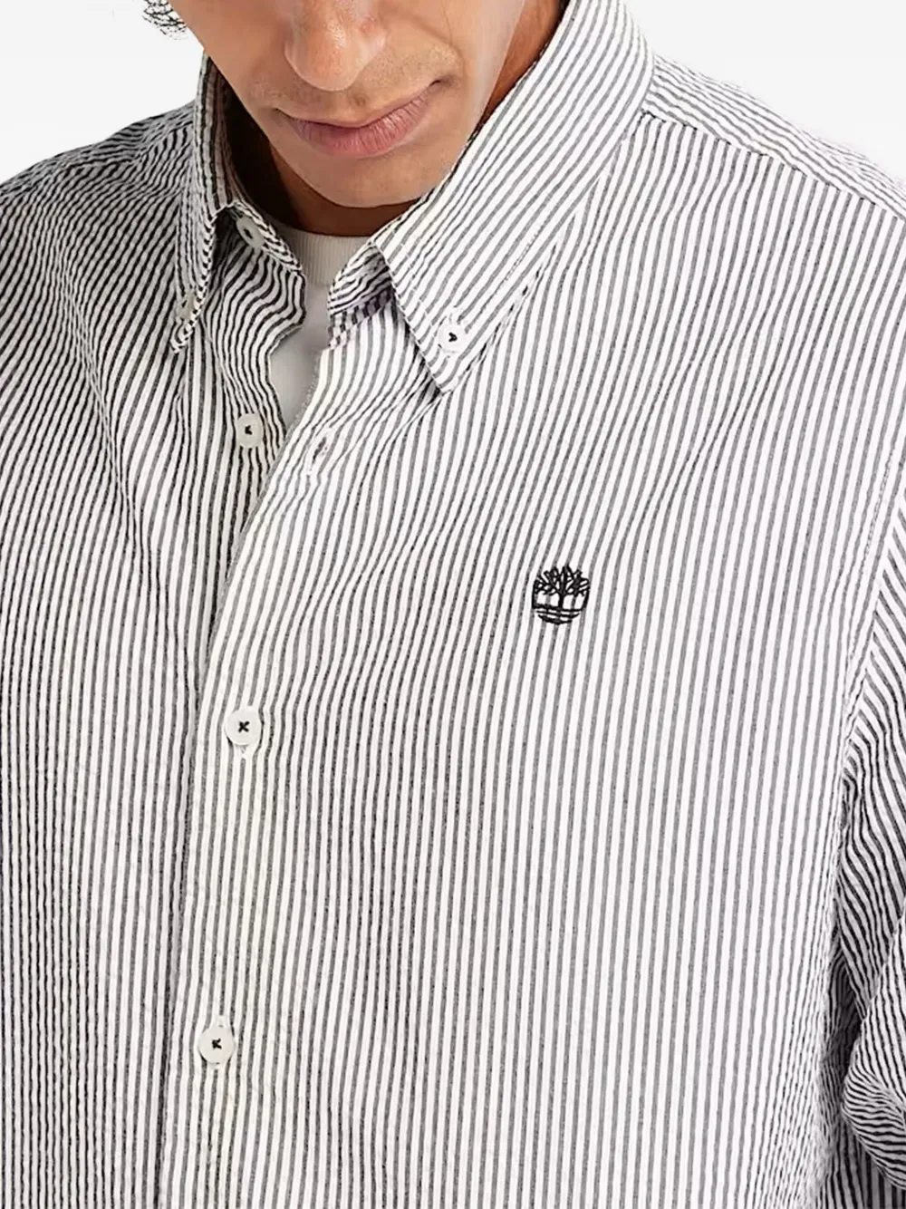 Timberland Striped Long-sleeve Shirt In White
