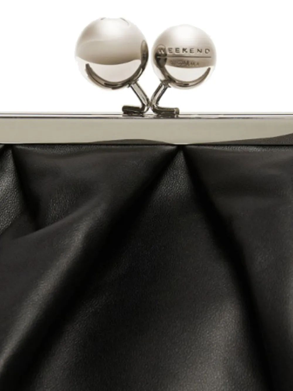Weekend Max Mara Large Pasticcino Deconstructed Clutch Bag In Black
