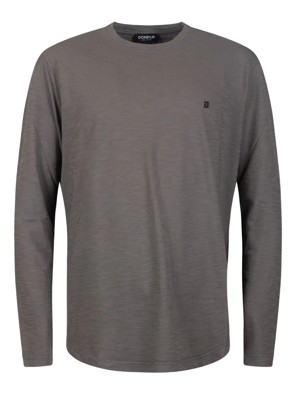DONDUP logo-embroidered cotton T-shirt | Grey | Image 1