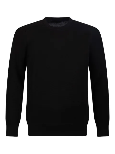 Gran Sasso suéter de canalé con cuello redondo