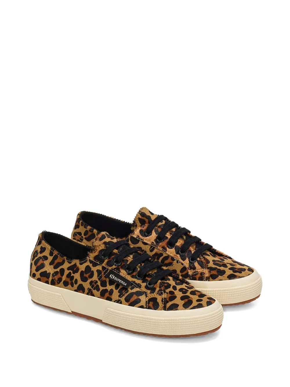 Superga Leopard-print Lace-up Sneakers In Multi