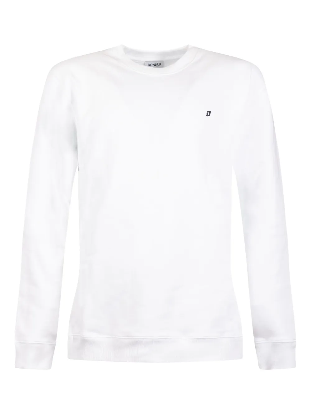 Dondup Embroidered Logo Cotton Sweatshirt In White
