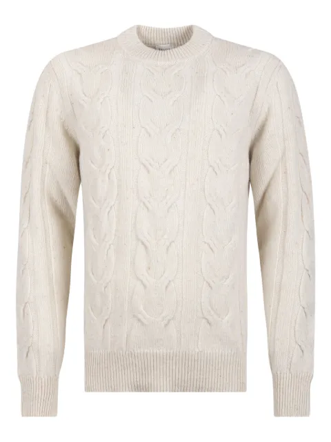 gallia suéter en tejido de ochos con cuello redondo