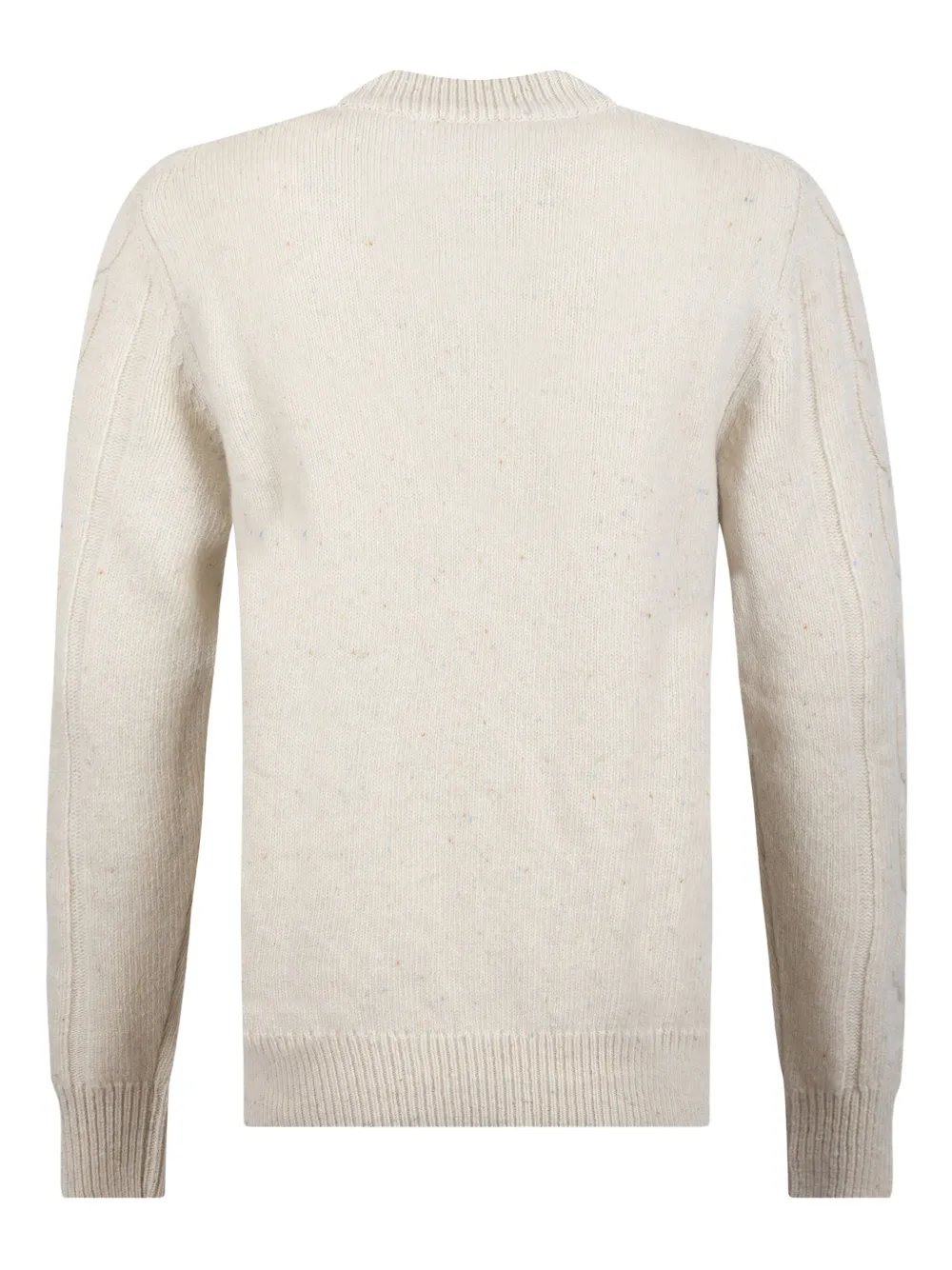 Gallia Kabelgebreide trui met ronde hals - Wit