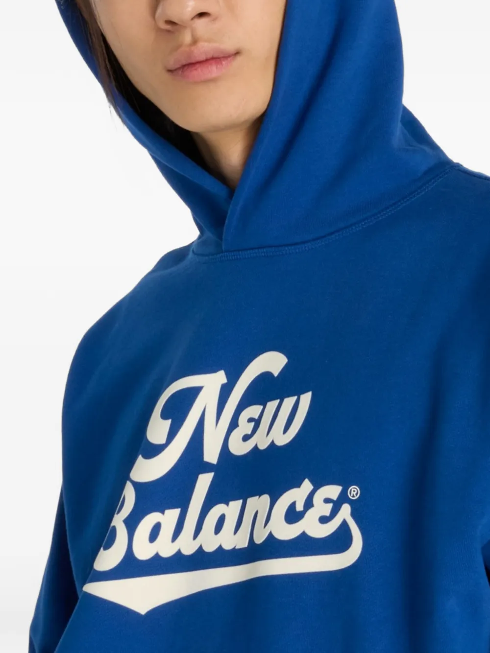 New Balance Hoodie met logoprint Blauw