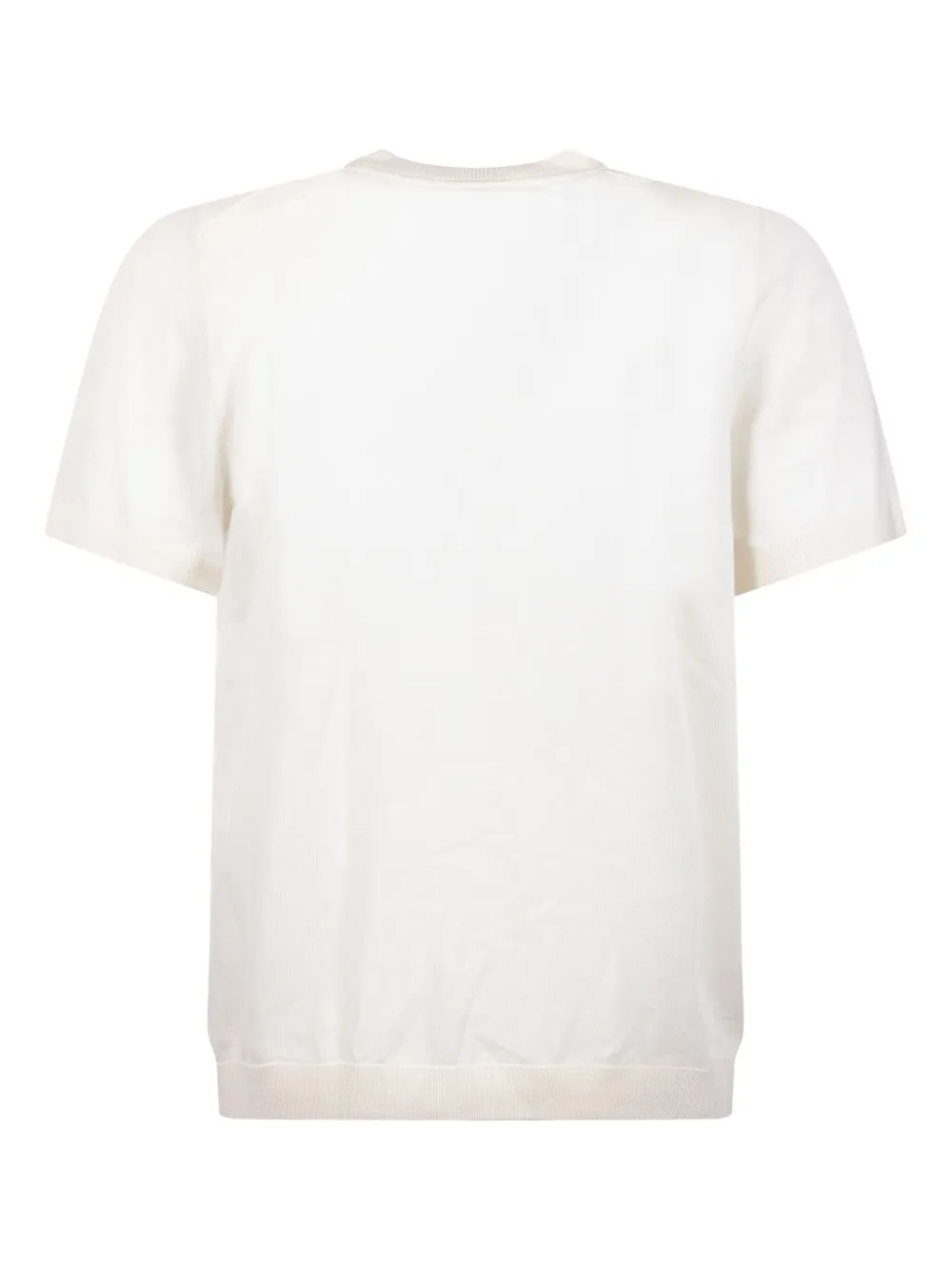 Selected Crew-neck Cotton T-shirt In White