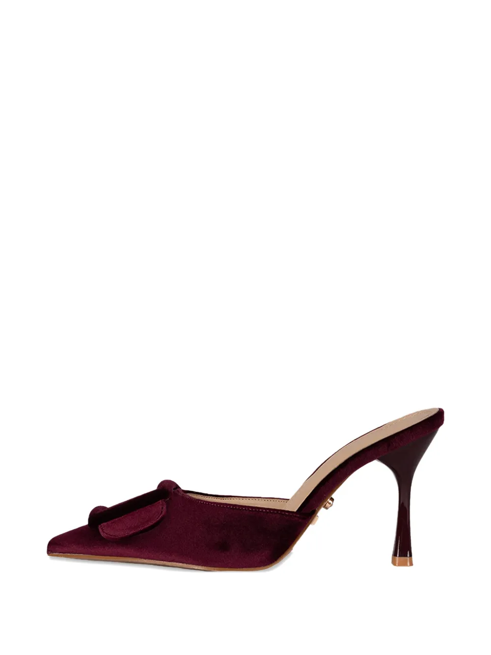 Twenty Four Haitch 70mm Buckle-detail Mules In Burgundy
