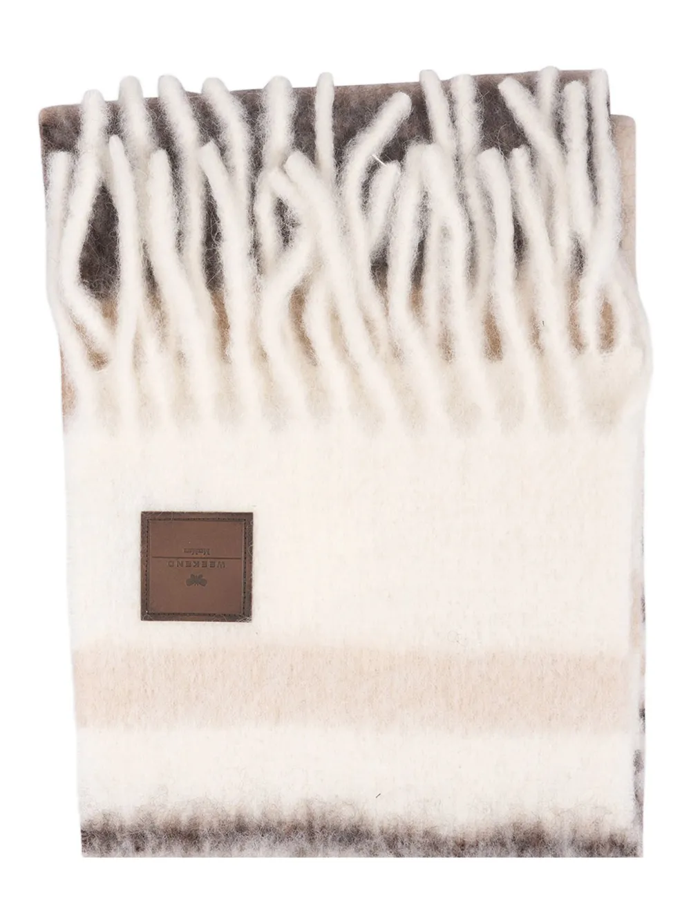 Weekend Max Mara Striped-pattern Fringed-edges Scarf In Multi