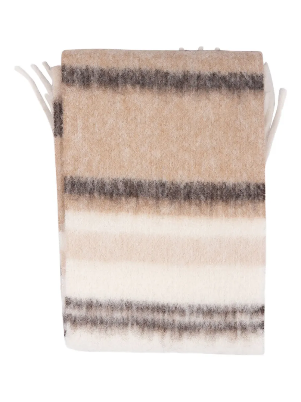 Weekend Max Mara Striped-pattern Fringed-edges Scarf In Multi