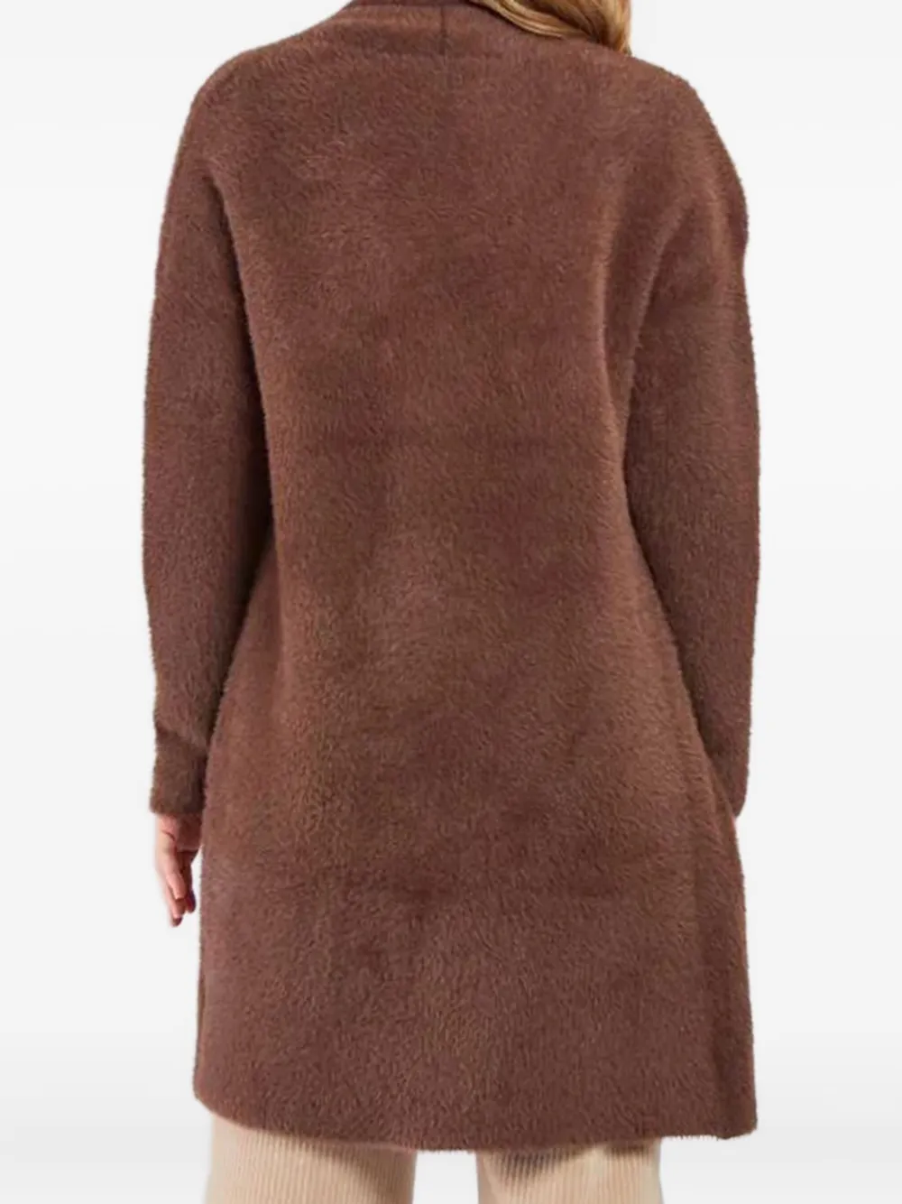 Derhy Begonia Open-front Cardigan In Brown