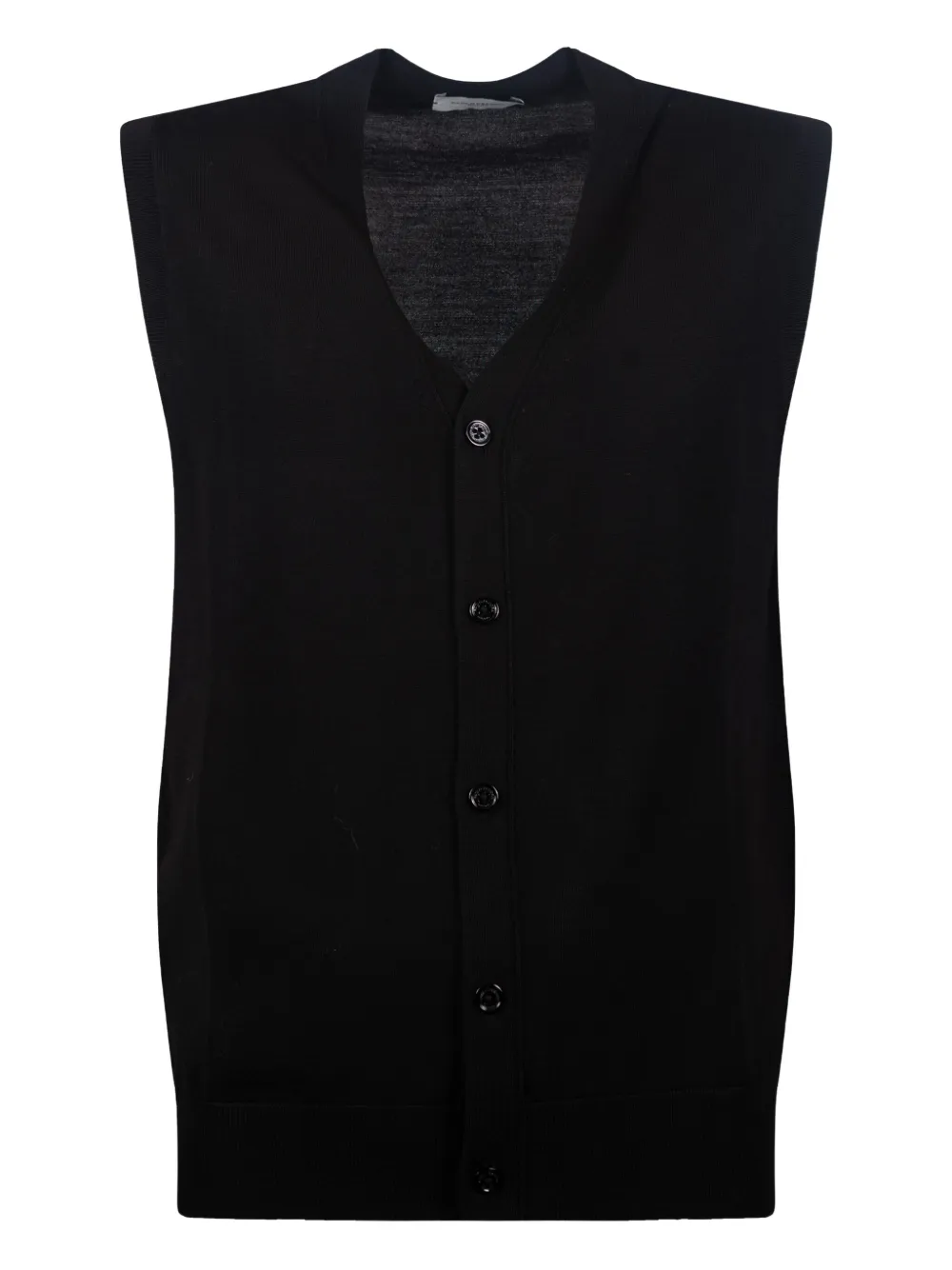 Paolo Pecora buttoned knitted gilet | Black | Image 1