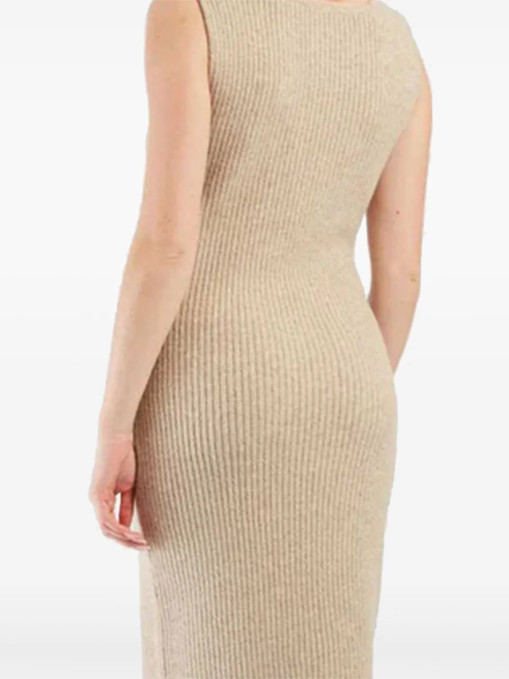 Derhy Sleeveless Midi Dress In Neutral