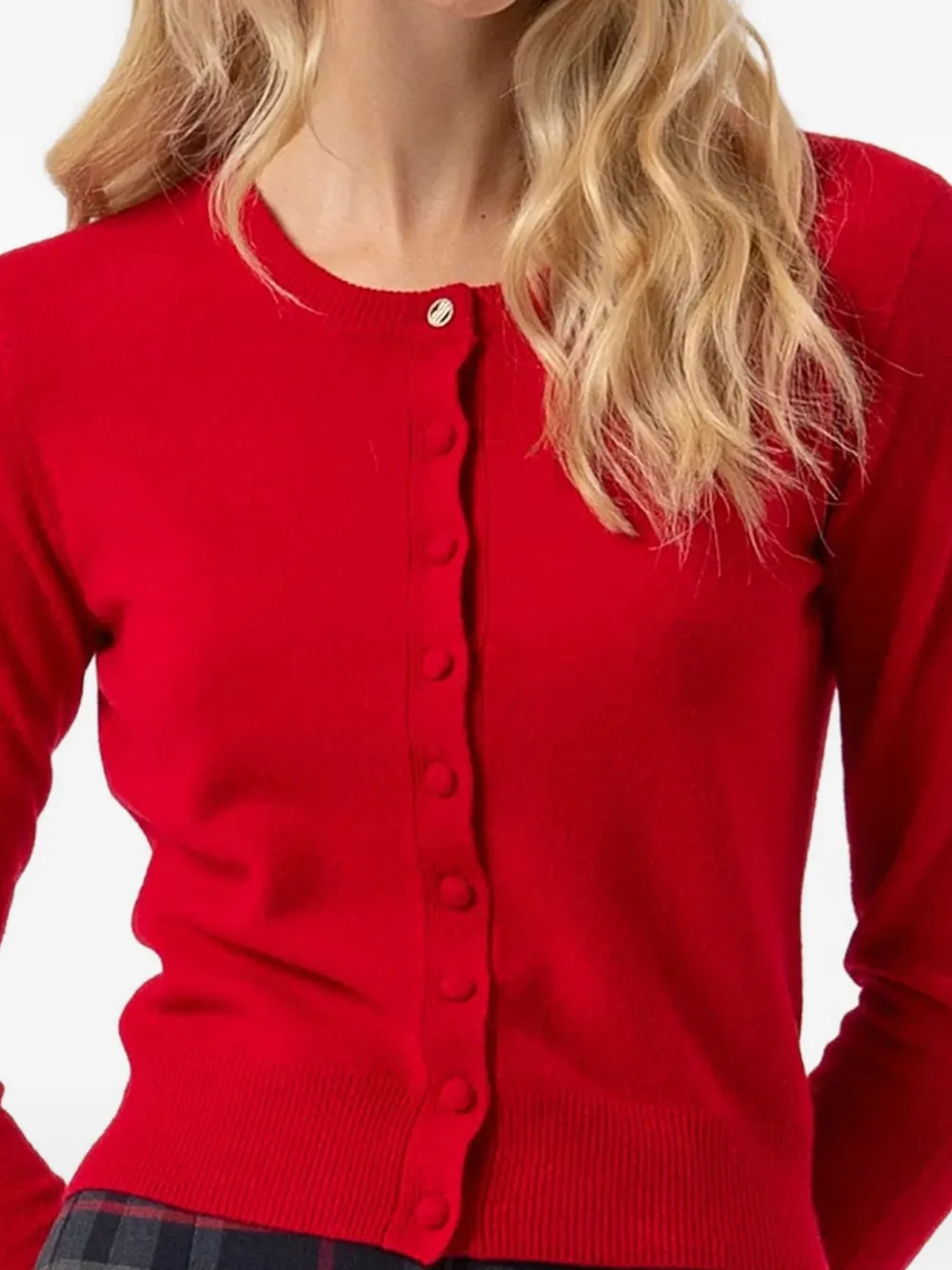 FRACOMINA buttoned long-sleeves cardigan - Rosso