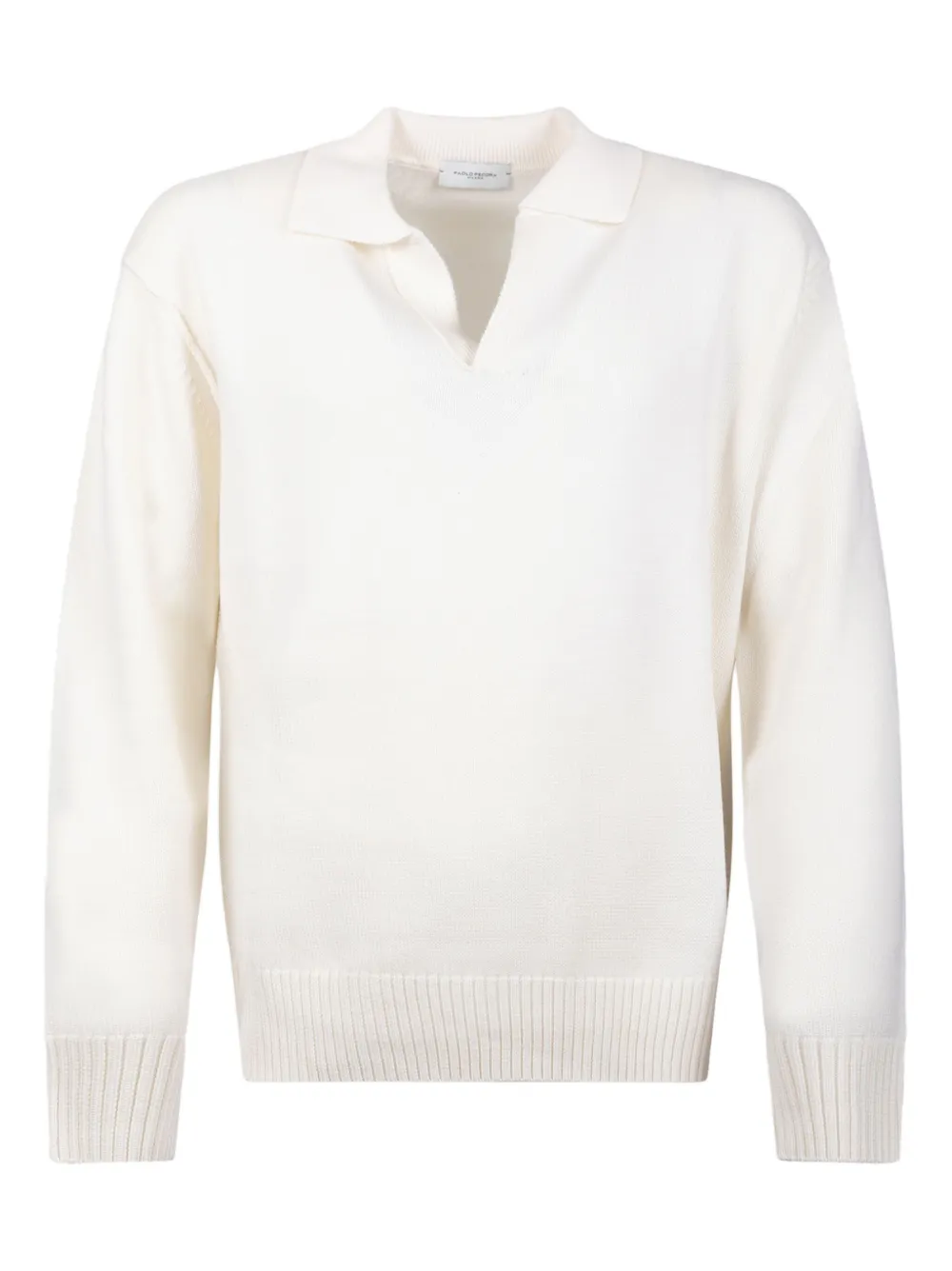 Paolo Pecora Polo-collar Sweater In Neutral