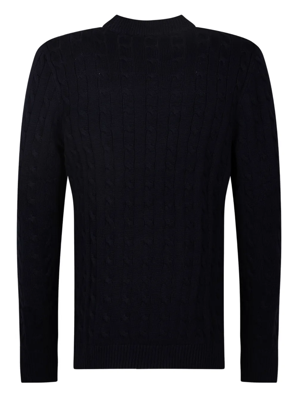 Selected Cable-knit Sweater In Blue