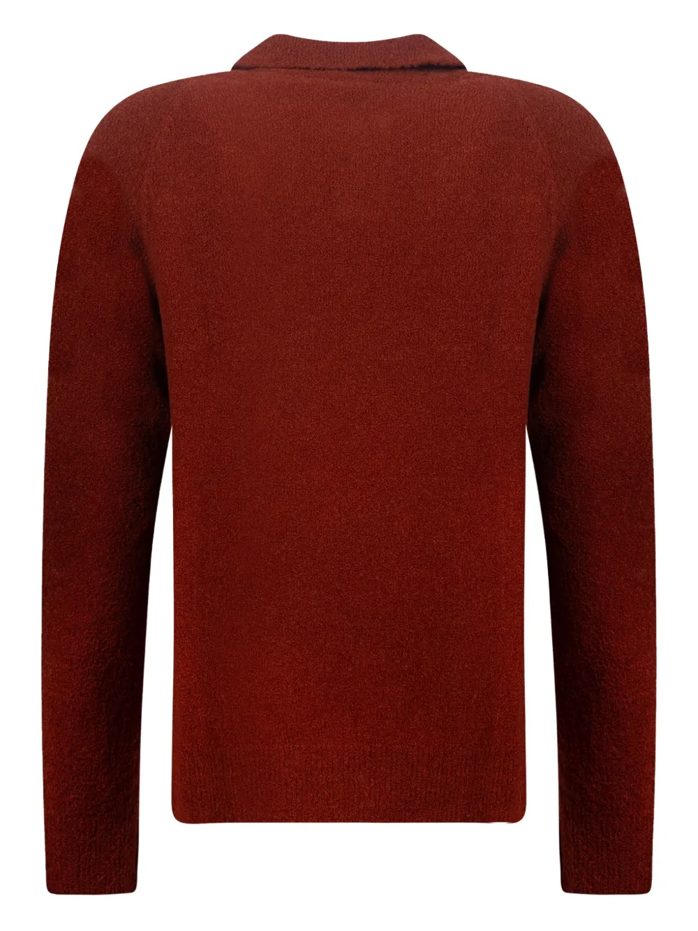 Gallia Gebreide trui met kraag met knopen - Rood