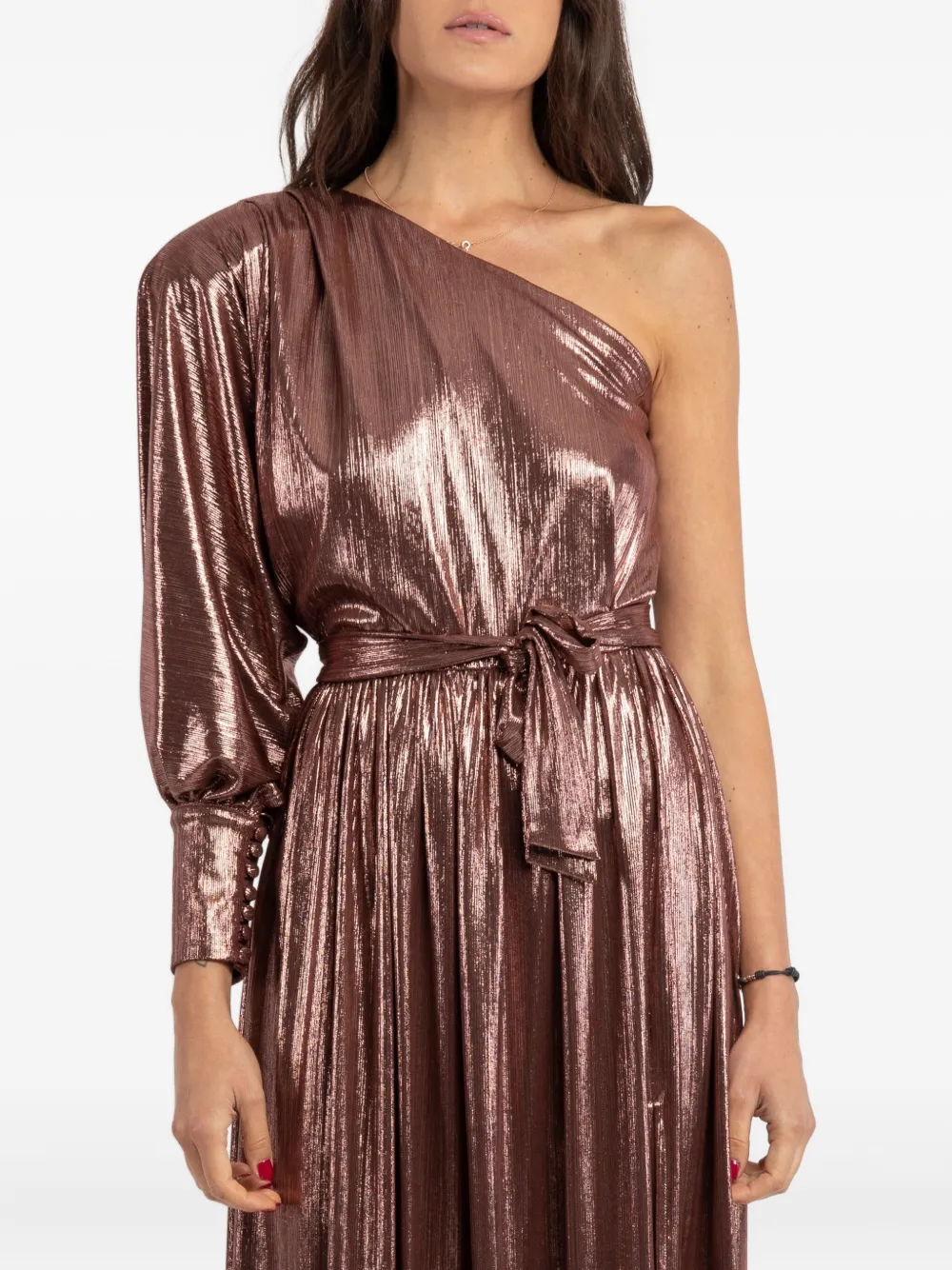 ACTUALEE robe longue une épaule | rose | Image 1