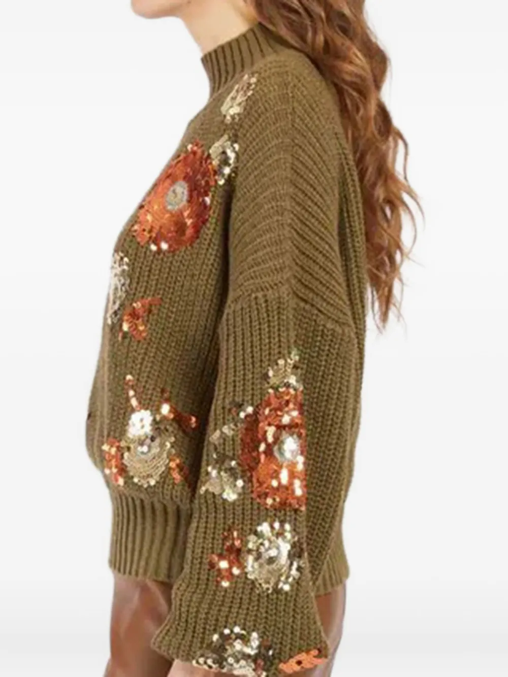 Derhy beaded sequin floral sweater | Knitted Sweaters | Image 2