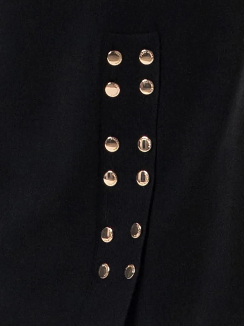 Catrafina Button Midi Skirt In Black