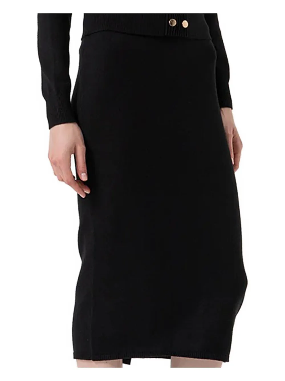 Catrafina falda midi con botones | negro | Image 1