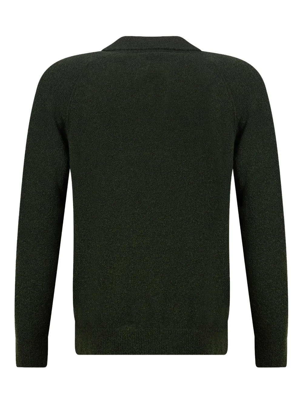 Gallia Gebreid poloshirt met knopen kraag - Groen