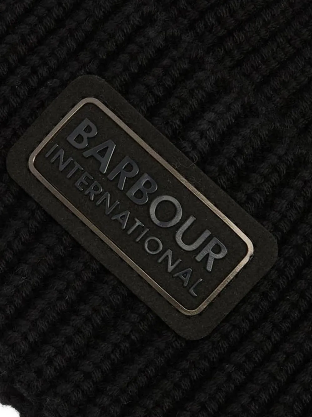Barbour International Muts en sjaal met franje Zwart