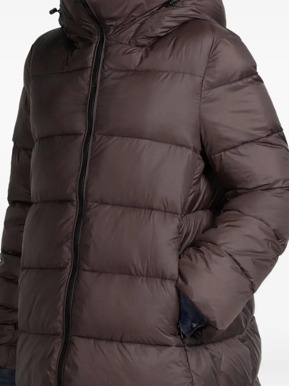 Canadian Hooded Oversized Coat In Brown