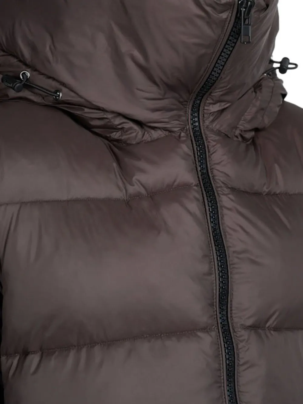 Canadian Hooded Oversized Coat In Brown
